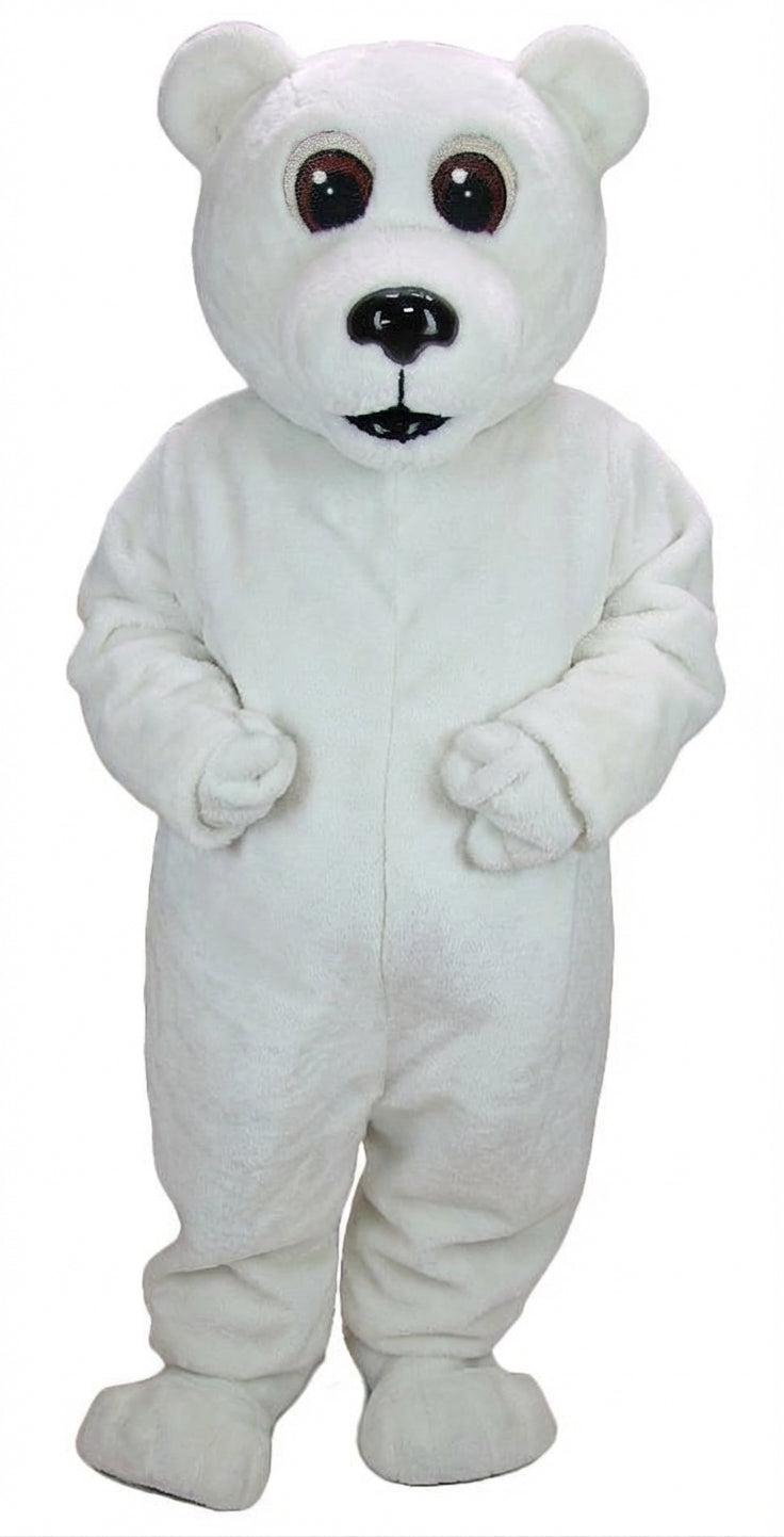 Brown Bear Mascot - Short fur / White mascot costume
