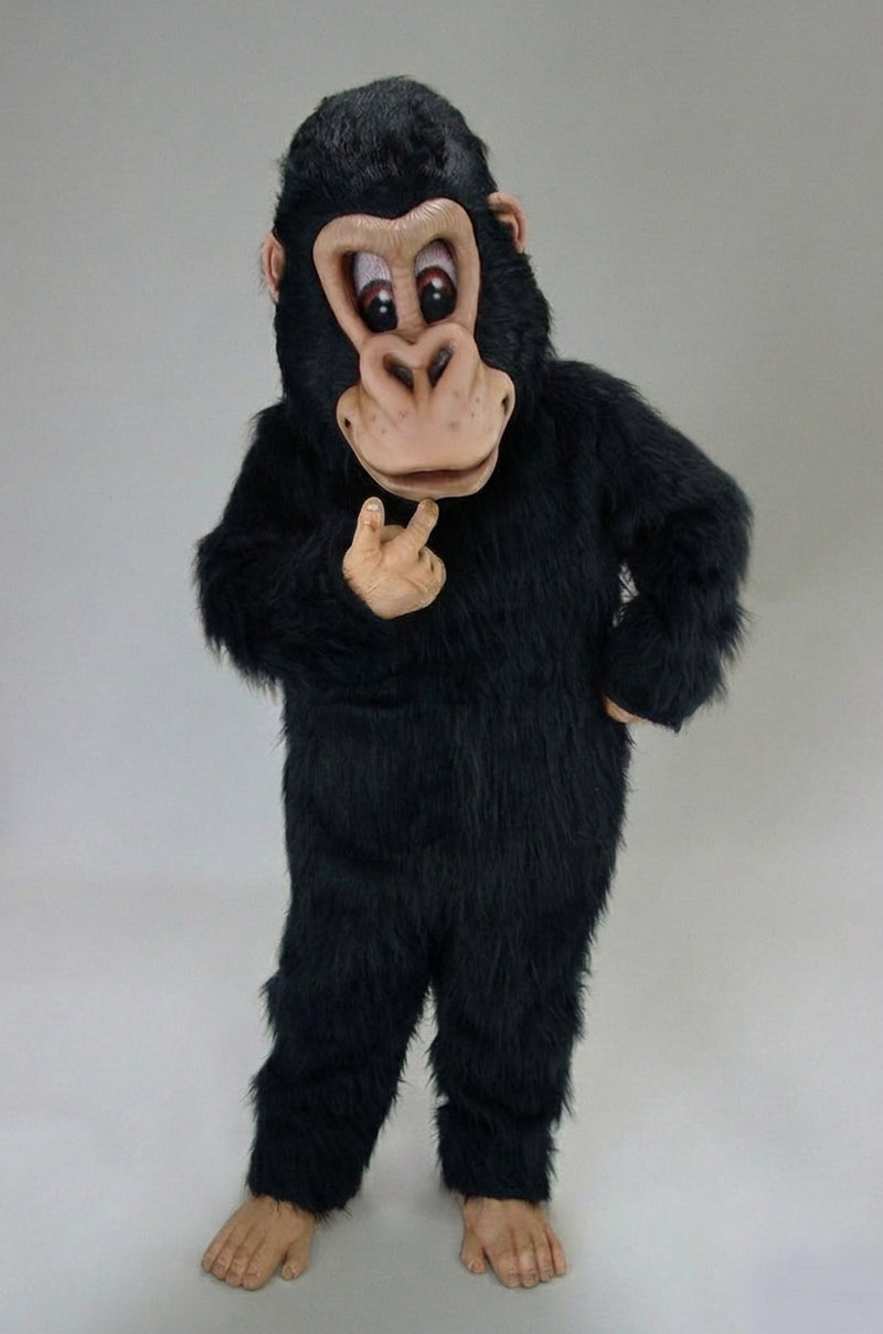 Brown Gorilla Mascot Costume - Long fur / Black mascot costume