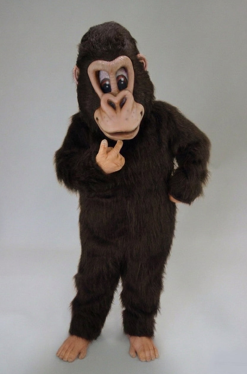 Brown Gorilla Mascot Costume - Long fur / Dark Brown mascot costume