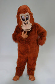 Brown Gorilla Mascot Costume - Long fur / Rust mascot costume