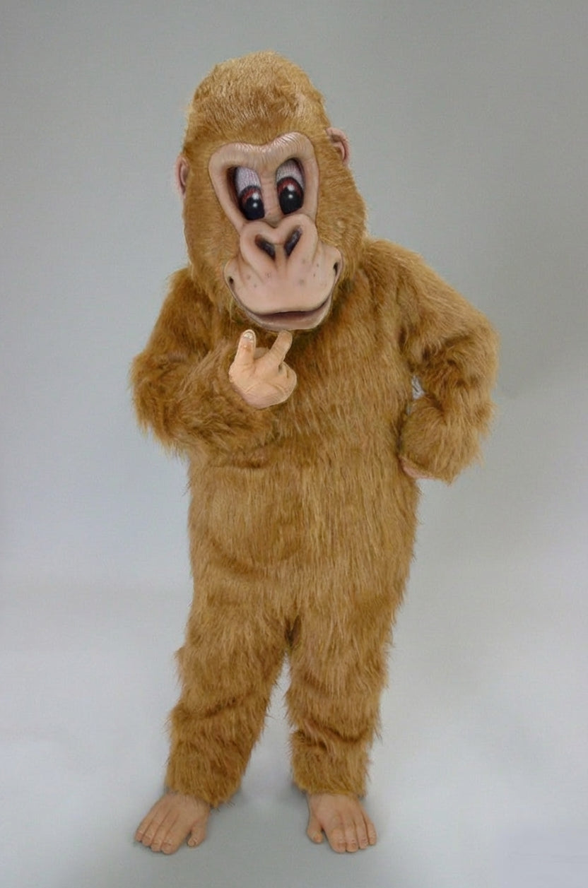 Brown Gorilla Mascot Costume - Long fur / Tan mascot costume