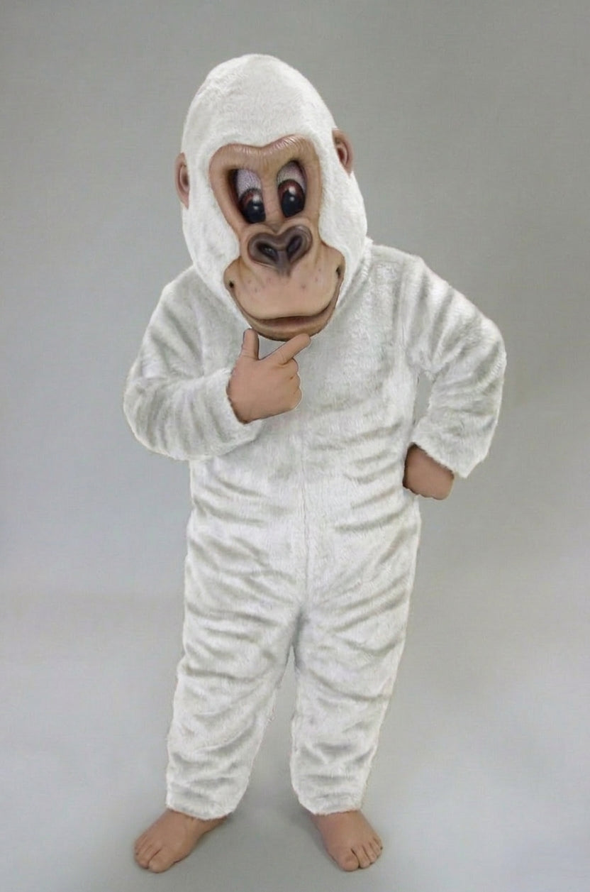 Brown Gorilla Mascot Costume - Short fur / Albino Tiger mascot costume