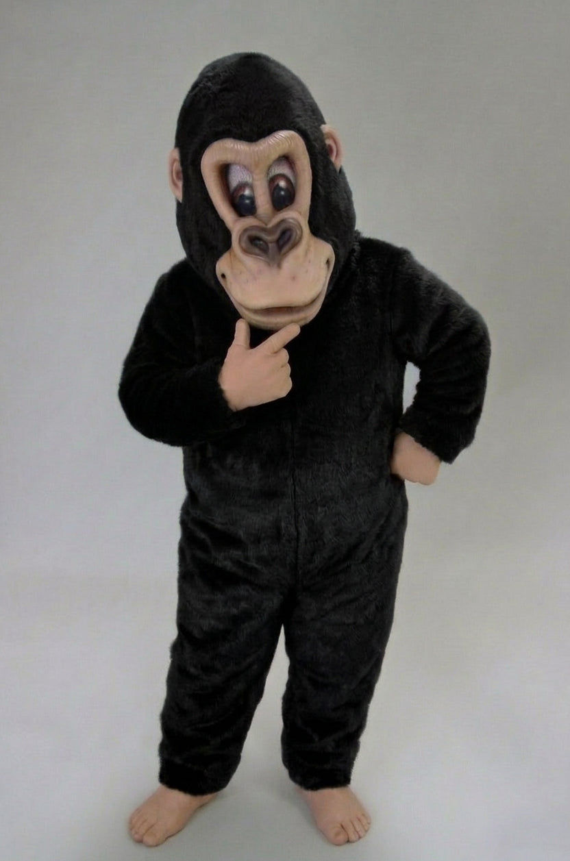 Brown Gorilla Mascot Costume - Short fur / Black mascot costume