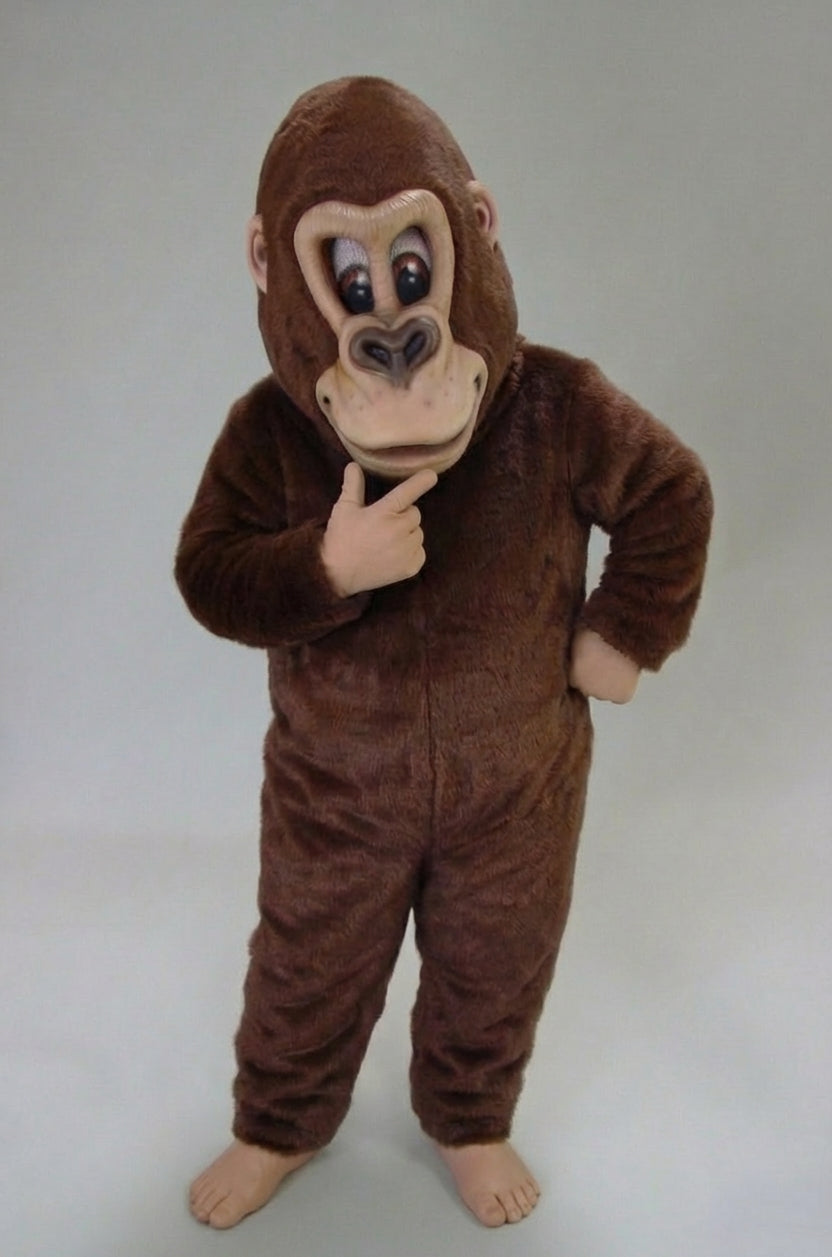 Brown Gorilla Mascot Costume - Short fur / Chocolate Brown mascot costume