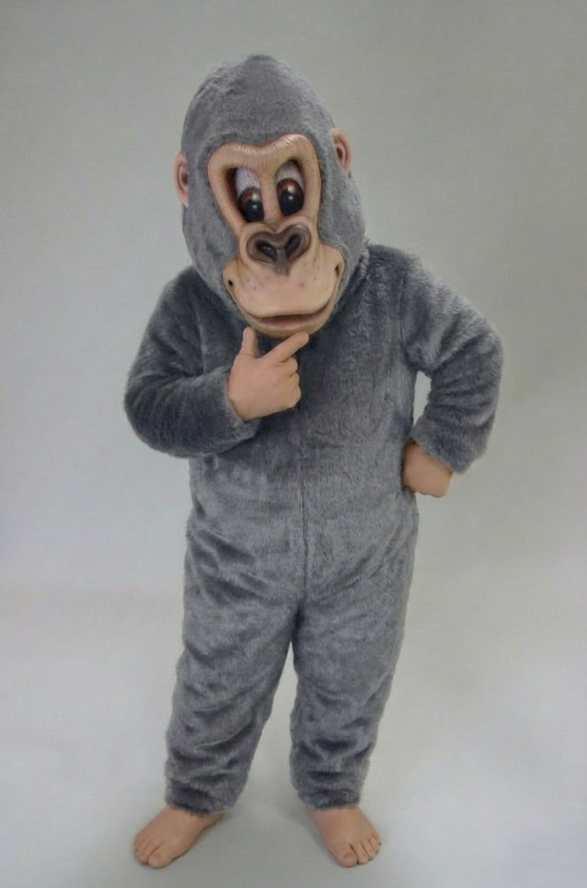 Brown Gorilla Mascot Costume - Short fur / Grey mascot costume