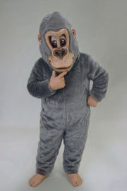 Brown Gorilla Mascot Costume - Short fur / Grey mascot costume