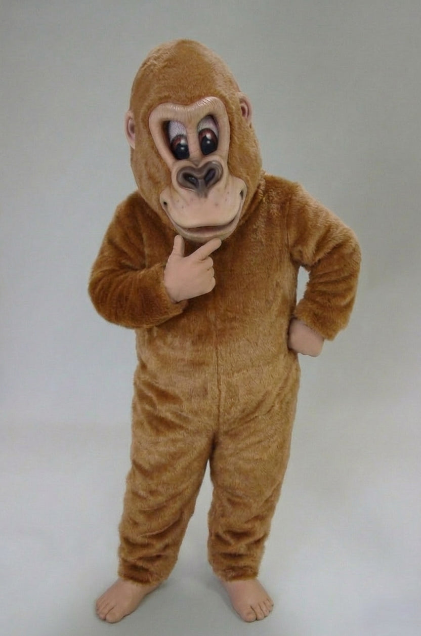 Brown Gorilla Mascot Costume - Short fur / Light Brown mascot costume