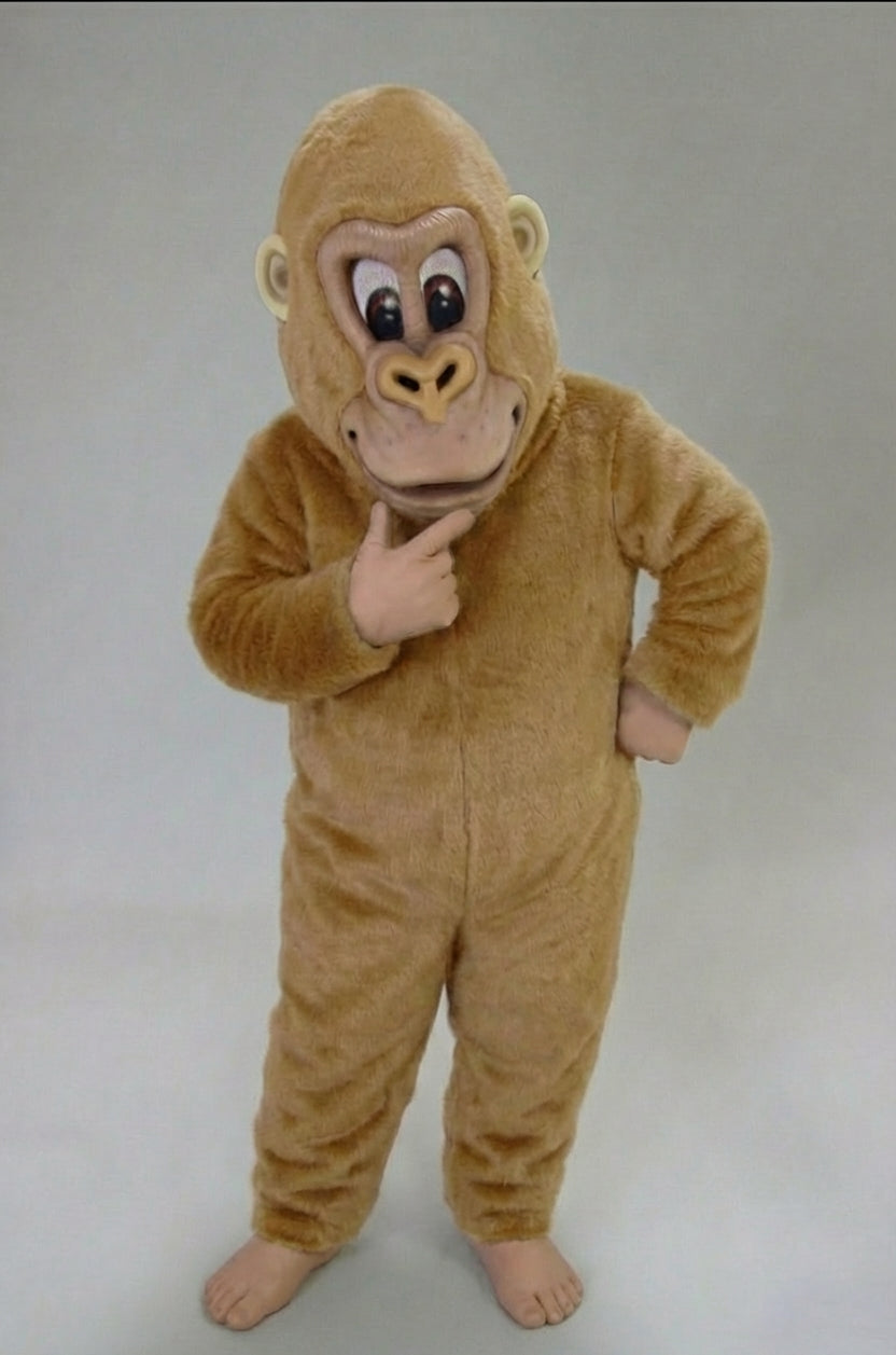 Brown Gorilla Mascot Costume - Short fur / Tan mascot costume