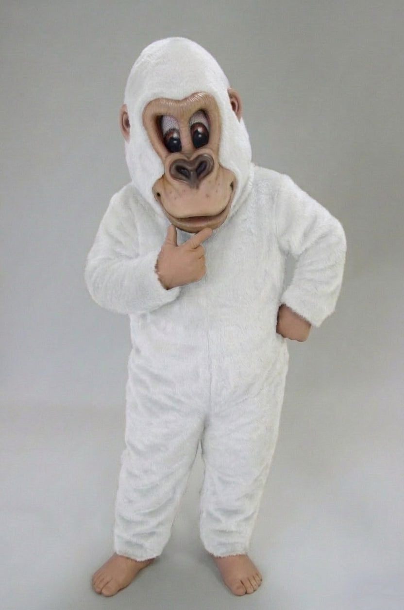 Brown Gorilla Mascot Costume - Short fur / White mascot costume