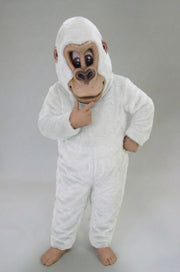Brown Gorilla Mascot Costume - Short fur / White mascot costume