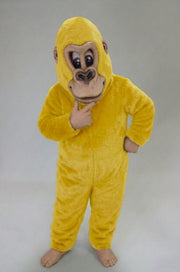 Brown Gorilla Mascot Costume - Short fur / Yellow mascot costume