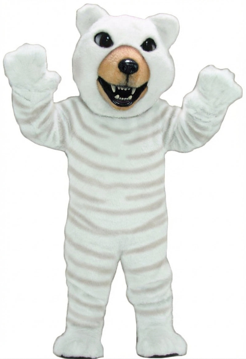 Brown Grizzly Bear Mascot - Short fur / Albino Tiger mascot costume