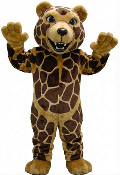 Brown Grizzly Bear Mascot - Short fur / Giraffe mascot costume