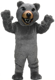 Brown Grizzly Bear Mascot - Short fur / Grey mascot costume
