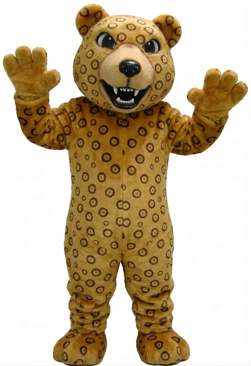 Brown Grizzly Bear Mascot - Short fur / Jaguar mascot costume