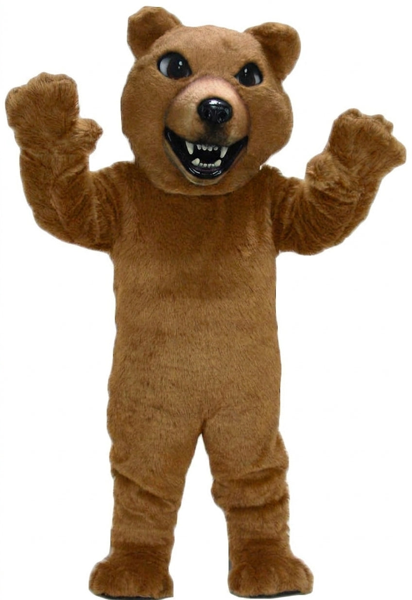 Brown Grizzly Bear Mascot - Short fur / Light Brown mascot costume