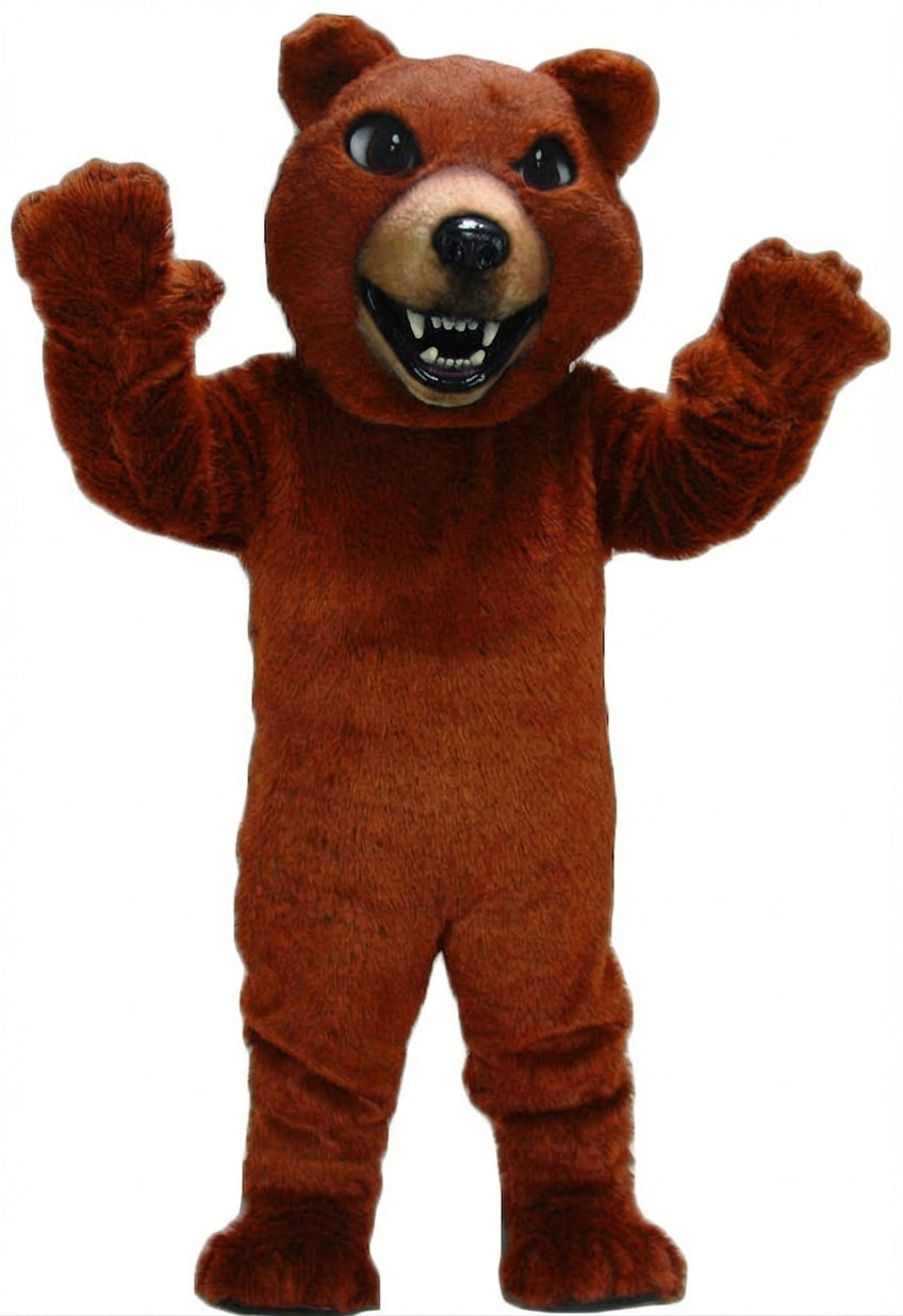 Brown Grizzly Bear Mascot - Short fur / Rust mascot costume