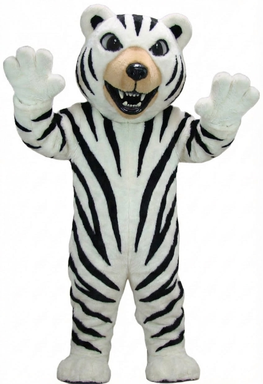 Brown Grizzly Bear Mascot - Short fur / Zebra mascot costume