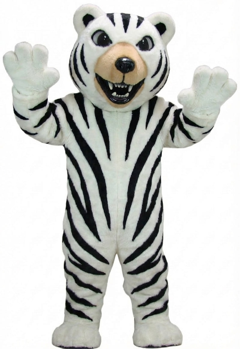Brown Grizzly Bear Mascot - Short fur / Zebra mascot costume