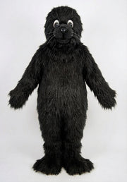 Brown Seal Mascot - Long fur / Black mascot costume