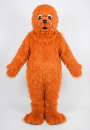 Brown Seal Mascot - Long fur / Bright Orange mascot costume