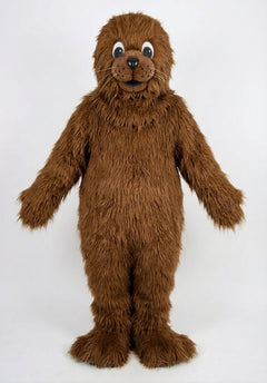 Brown Seal Mascot - Long fur / Dark Brown mascot costume