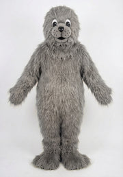 Brown Seal Mascot - Long fur / Grey mascot costume