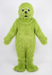 Brown Seal Mascot - Long fur / Lime mascot costume