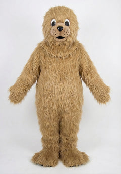 Brown Seal Mascot - Long fur / Tan mascot costume