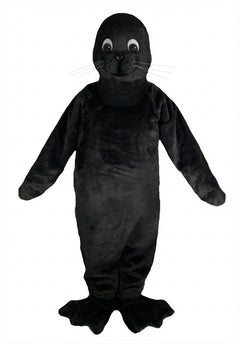 Brown Seal Mascot - Short fur / Black mascot costume