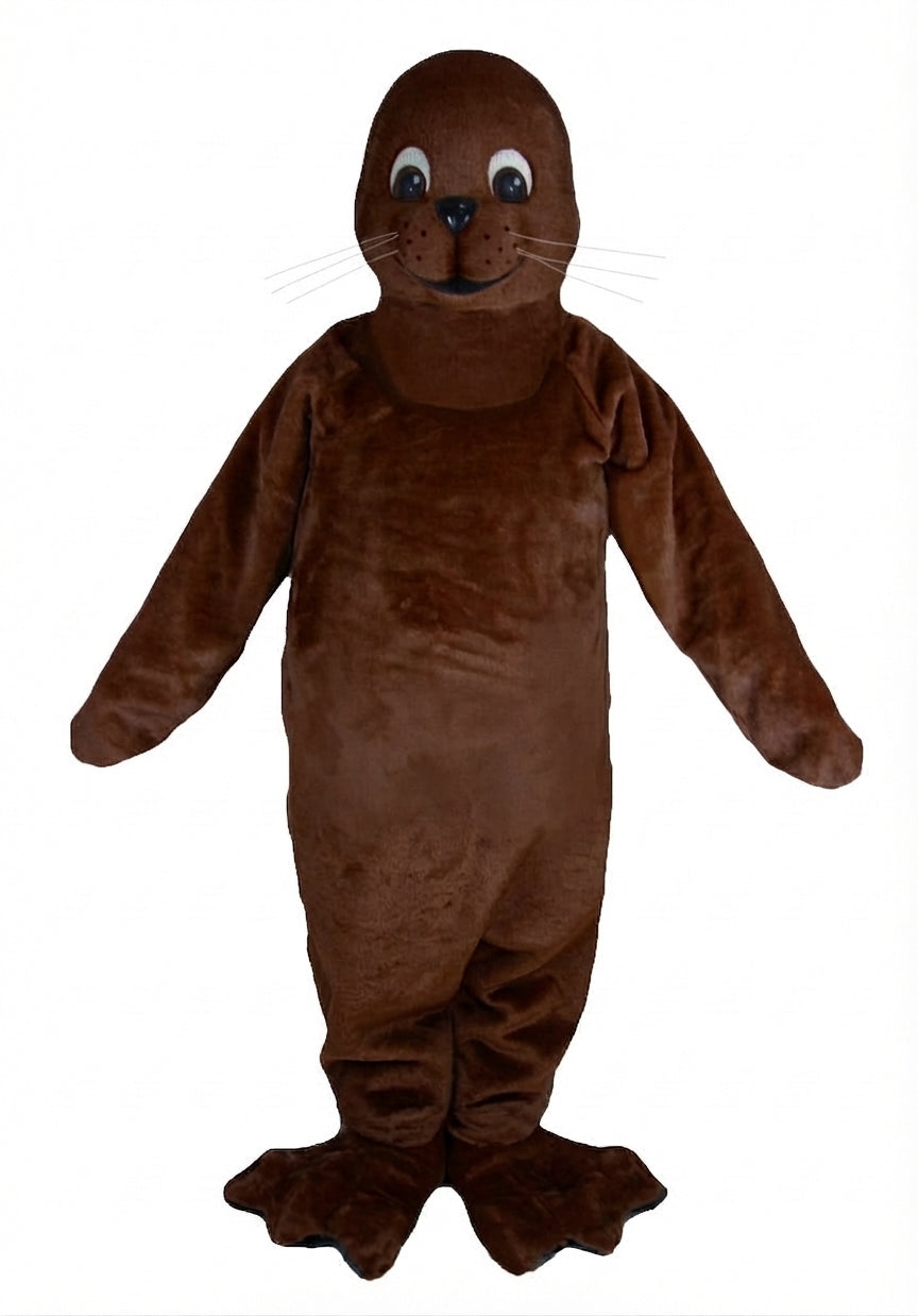 Brown Seal Mascot - Short fur / Chocolate Brown mascot costume