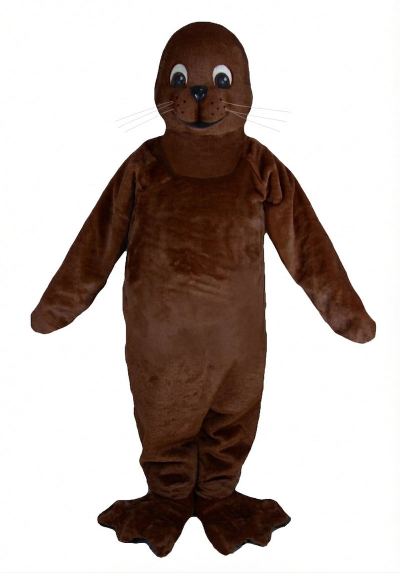 Brown Seal Mascot - Short fur / Chocolate Brown mascot costume
