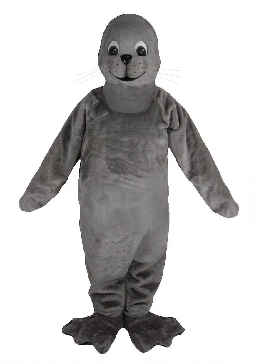Brown Seal Mascot - Short fur / Grey mascot costume