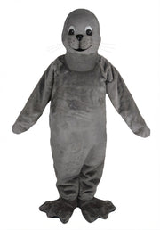 Brown Seal Mascot - Short fur / Grey mascot costume