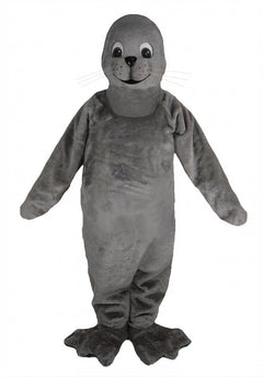 Brown Seal Mascot - Short fur / Grey mascot costume