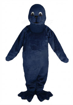 Brown Seal Mascot - Short fur / Navy Blue mascot costume