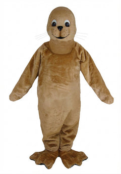 Brown Seal Mascot - Short fur / Tan mascot costume