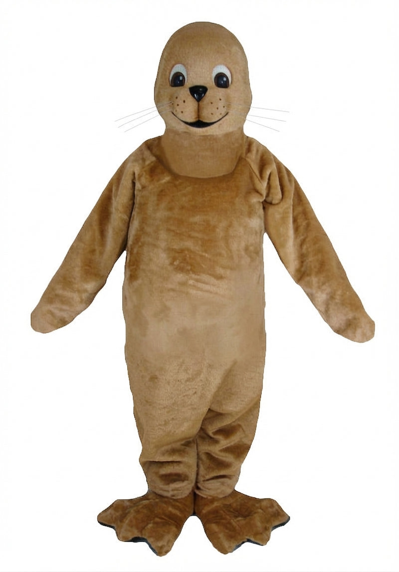 Brown Seal Mascot - Short fur / Tan mascot costume