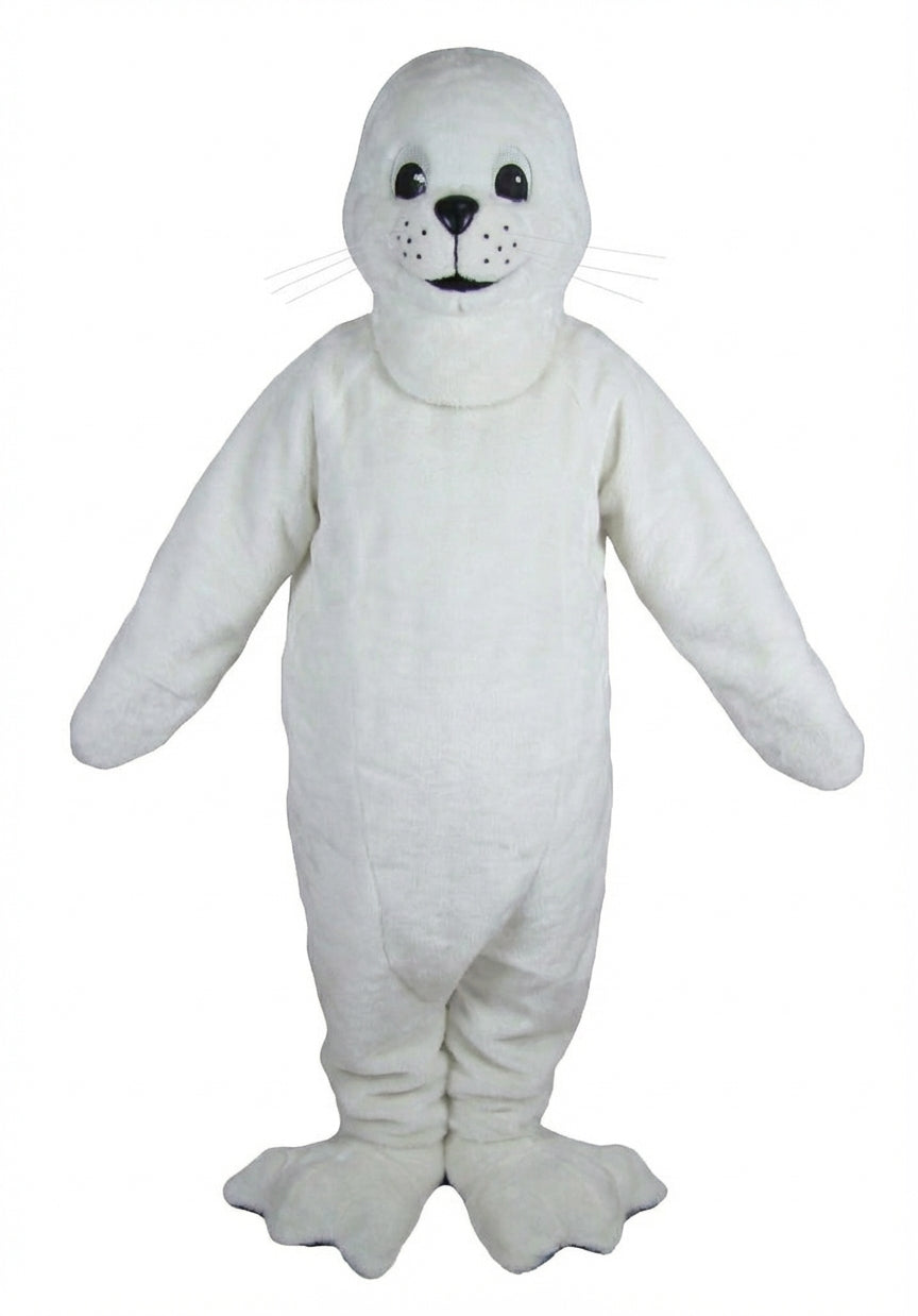 Brown Seal Mascot - Short fur / White mascot costume