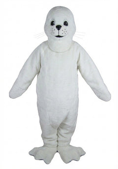 Brown Seal Mascot - Short fur / White mascot costume