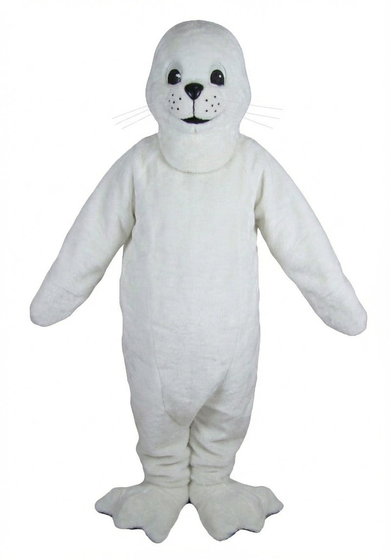 Brown Seal Mascot - Short fur / White mascot costume