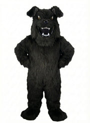 Bully Bulldog Mascot - Long fur / Black mascot costume