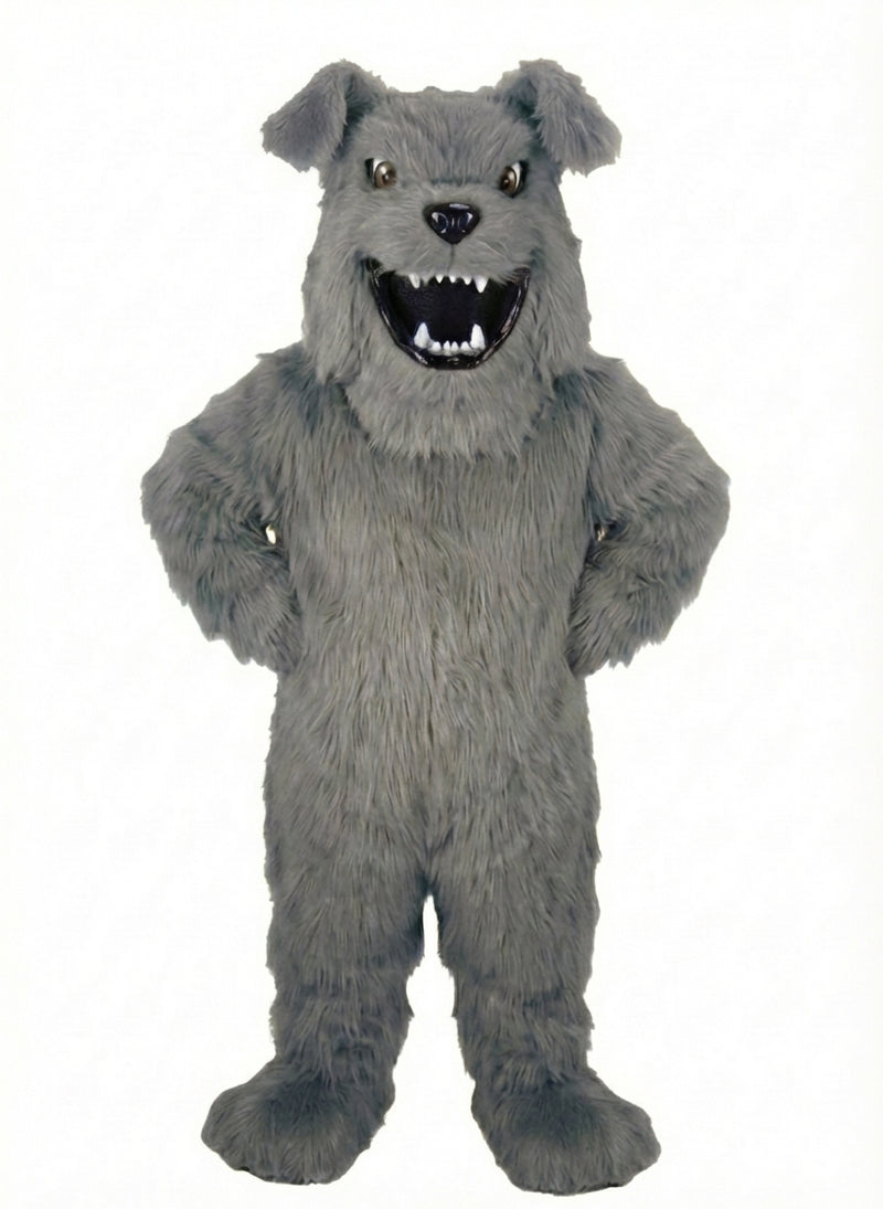 Bully Bulldog Mascot - Long fur / Grey mascot costume