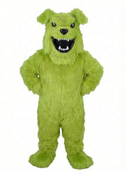 Bully Bulldog Mascot - Long fur / Lime mascot costume