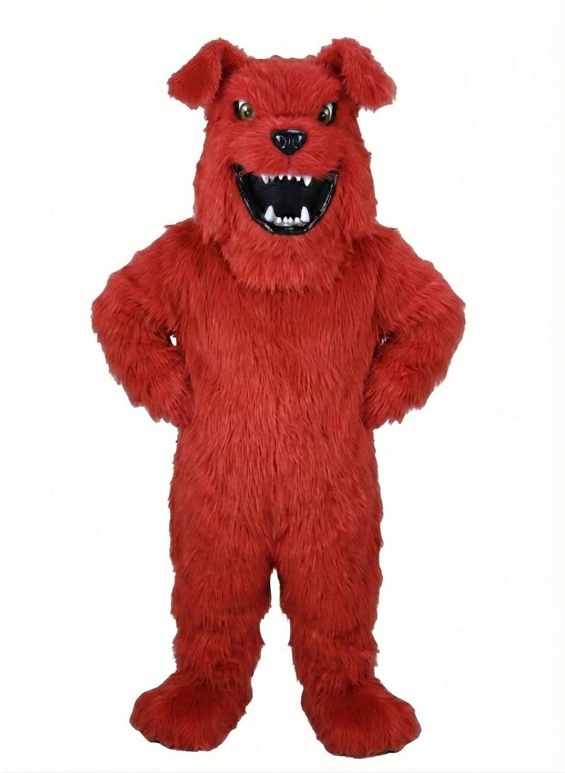 Bully Bulldog Mascot - Long fur / Red mascot costume
