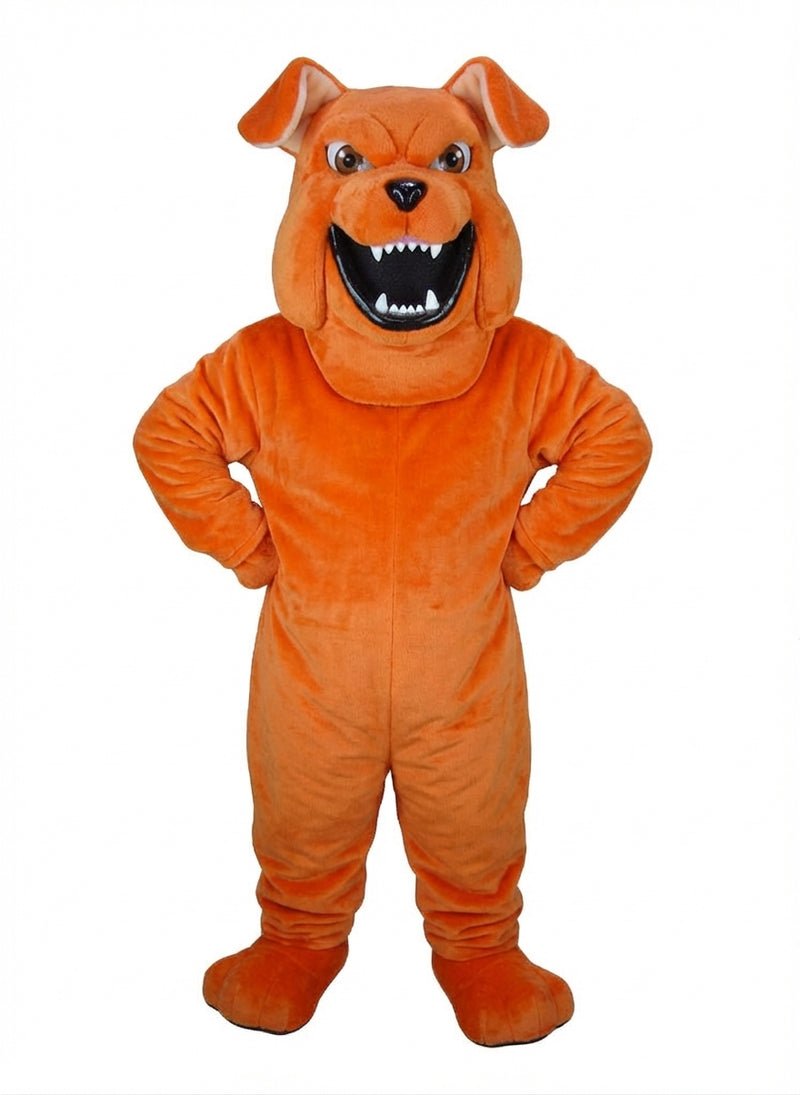 Bully Bulldog Mascot - Short fur / Bright Orange mascot costume