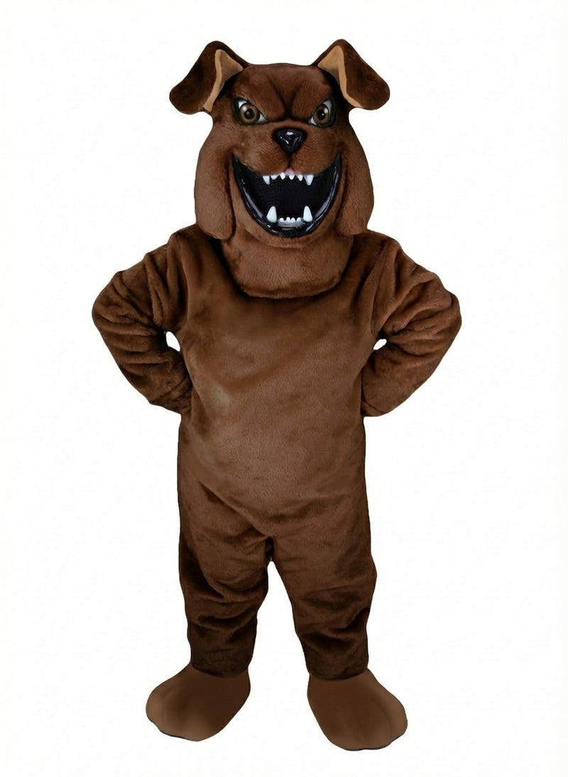 Bully Bulldog Mascot - Short fur / Chocolate Brown mascot costume