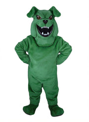 Bully Bulldog Mascot - Short fur / Green mascot costume