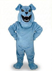 Bully Bulldog Mascot - Short fur / Light blue mascot costume
