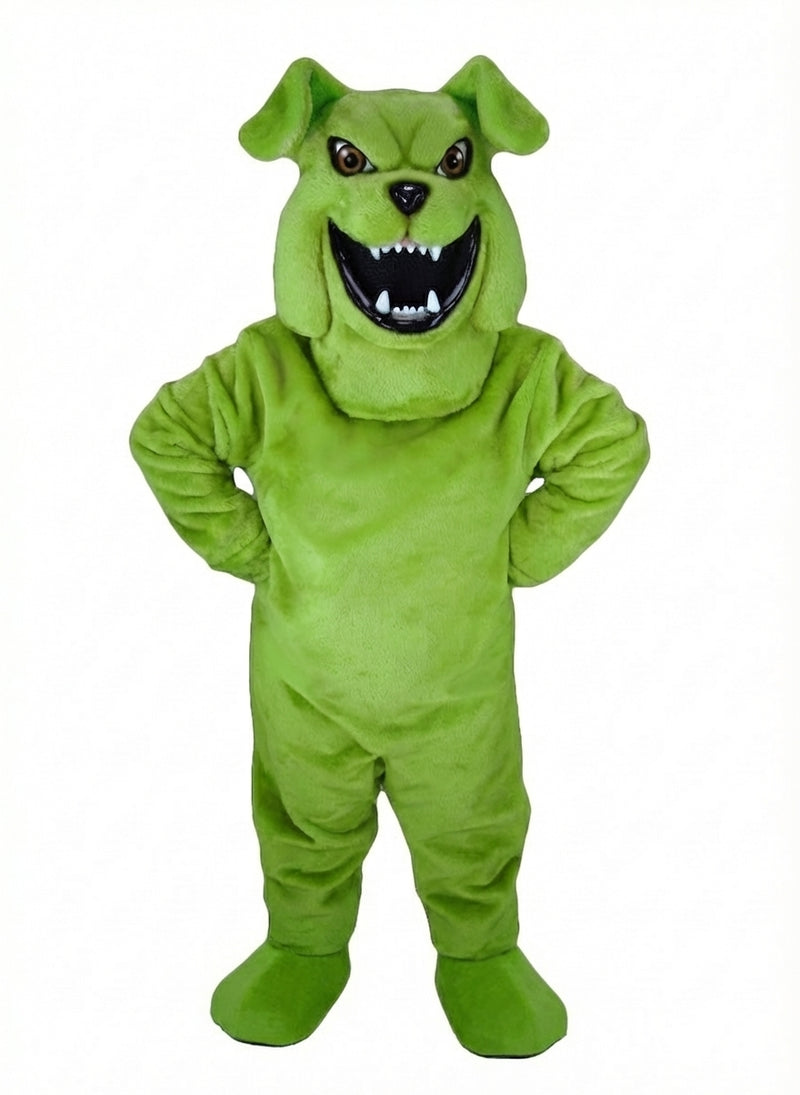 Bully Bulldog Mascot - Short fur / Lime mascot costume